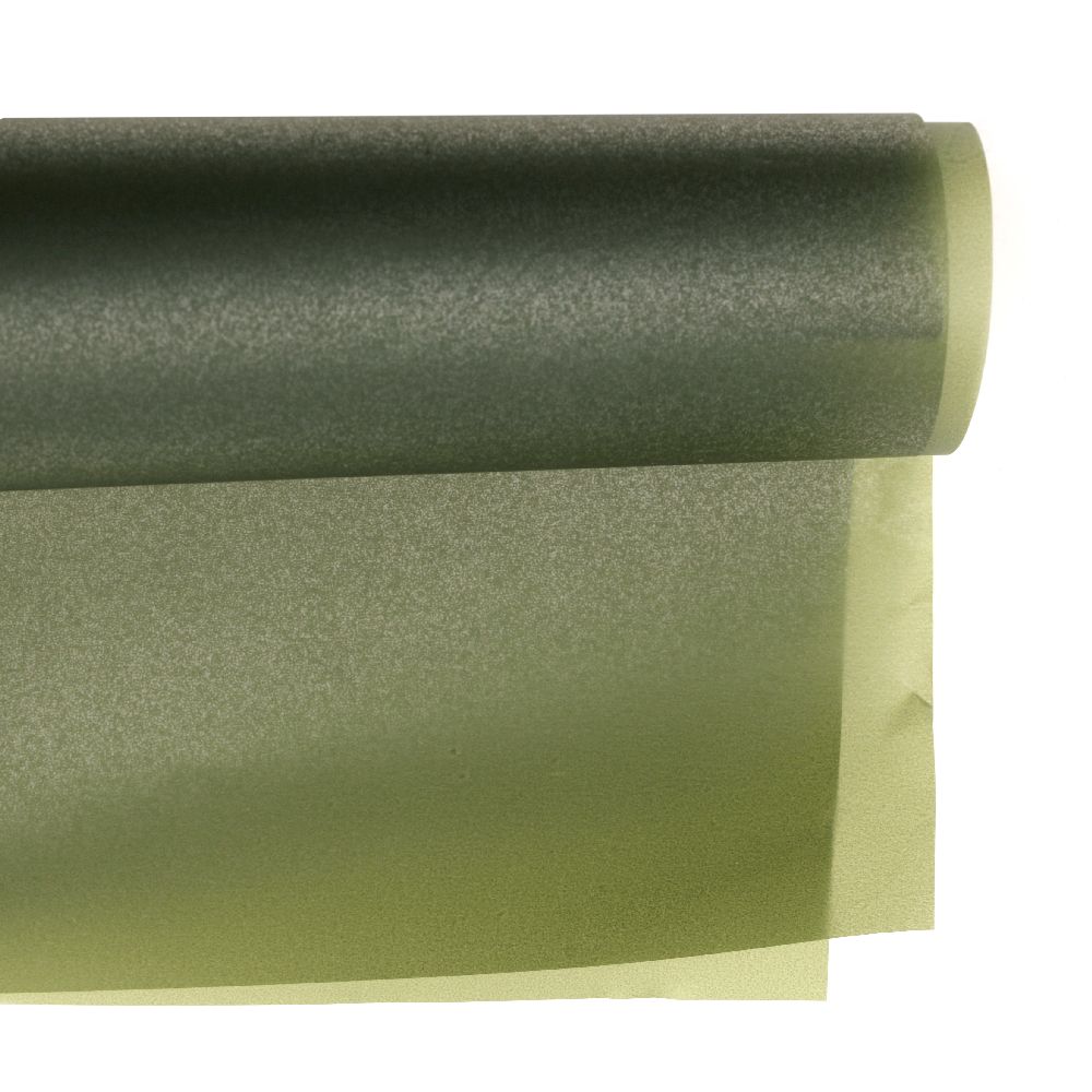 Целофан матиран лист 60x60 см цвят зелен -1 лист