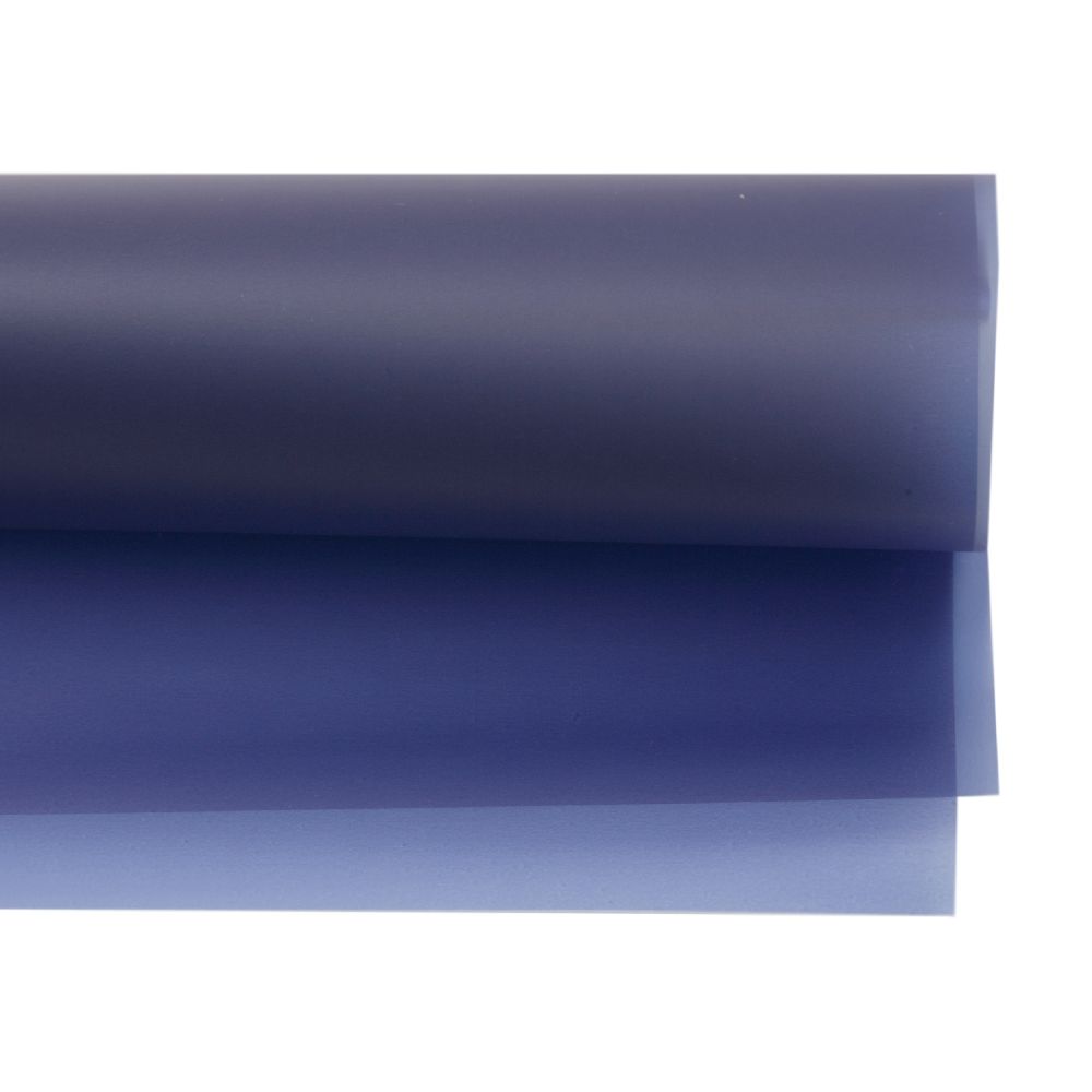 Целофан матиран лист 60x60 см цвят син тъмно -1 лист