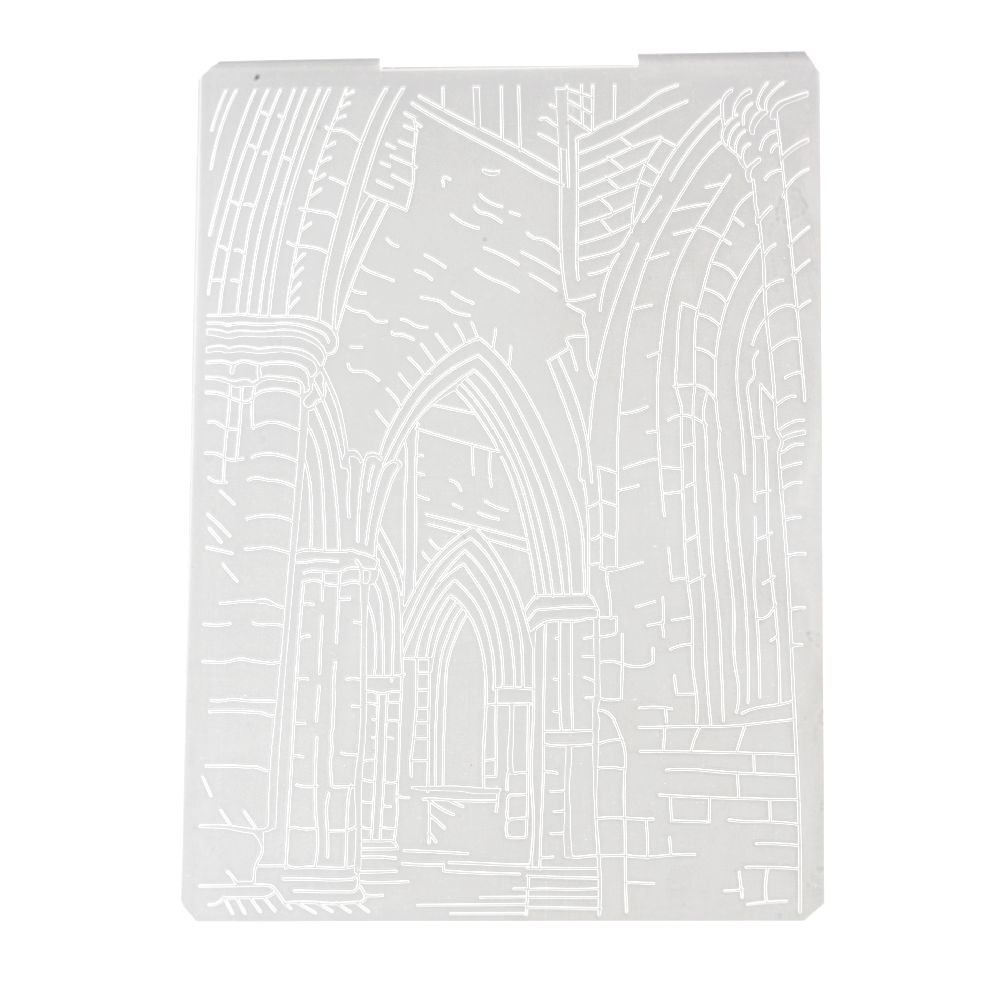 Embossing Folder for Scrapbook Projects / Building /  12.5x17.8 cm