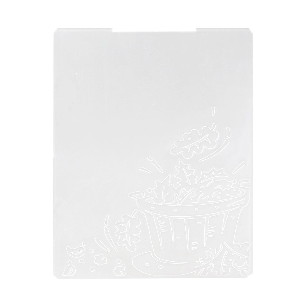 Embossing Folder for Card Making, Scrapbook and Other Paper Crafts / Pot / 12.5x17.8 cm