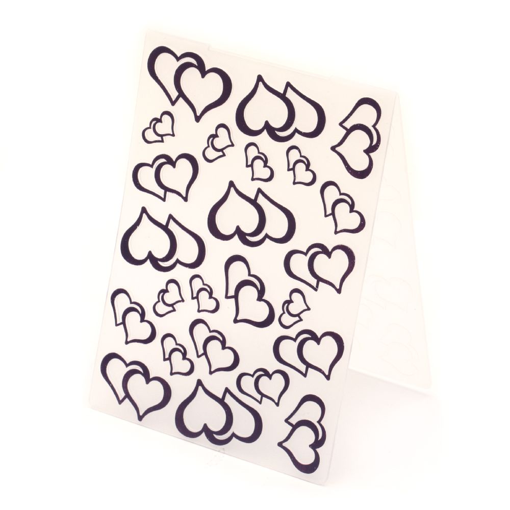 Μήτρα embossing folder 10,5x14,8 cm - διπλές καρδιές