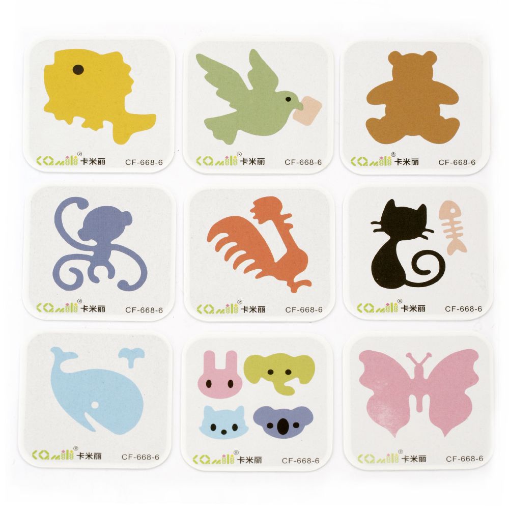 Decoration Cutting Dies Mixed Animals from 16mm to 60mm 