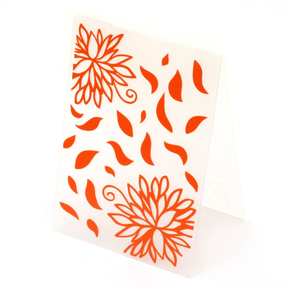 Μήτρα embossing folder 10,5x14,8 cm - άνθη και φύλλα