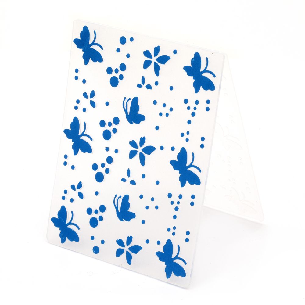 Embossing folder for Paper Crafts / Butterflies / 7.5x10 cm