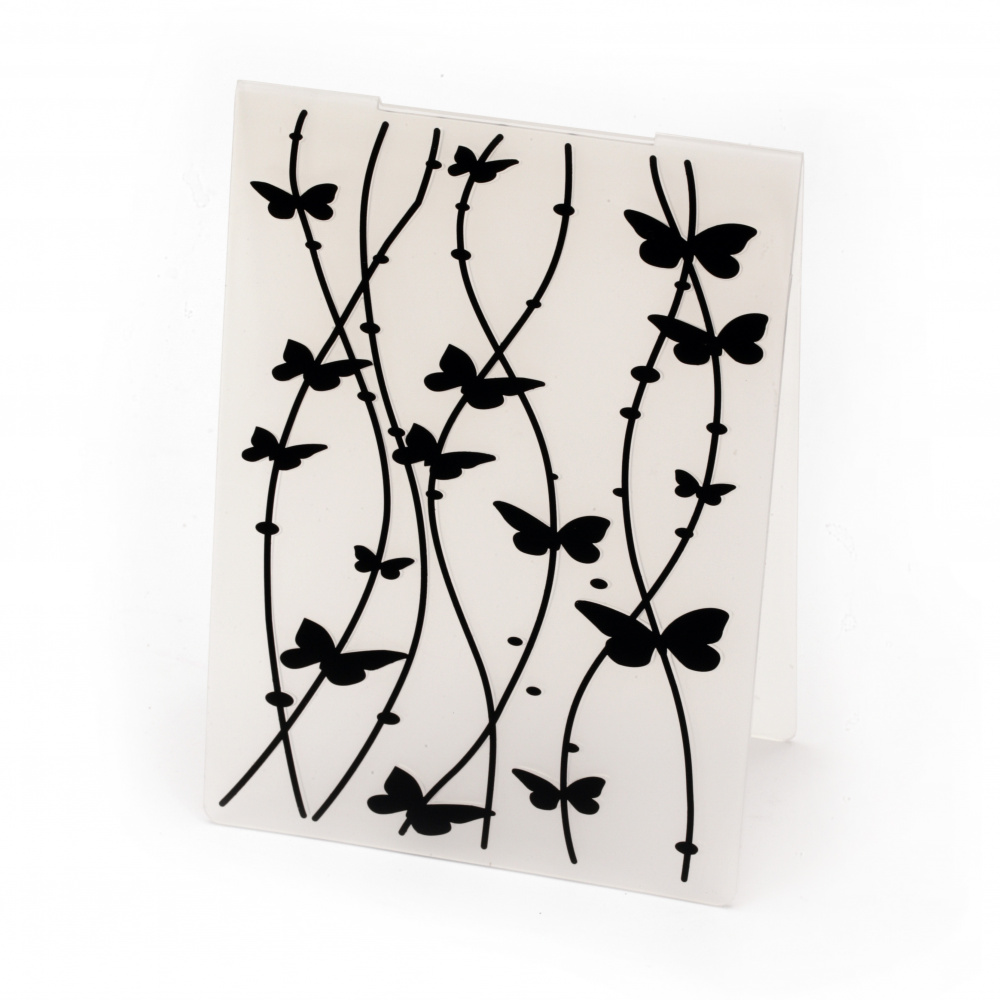 Embossing folder 4.8x10.5 cm - butterflies
