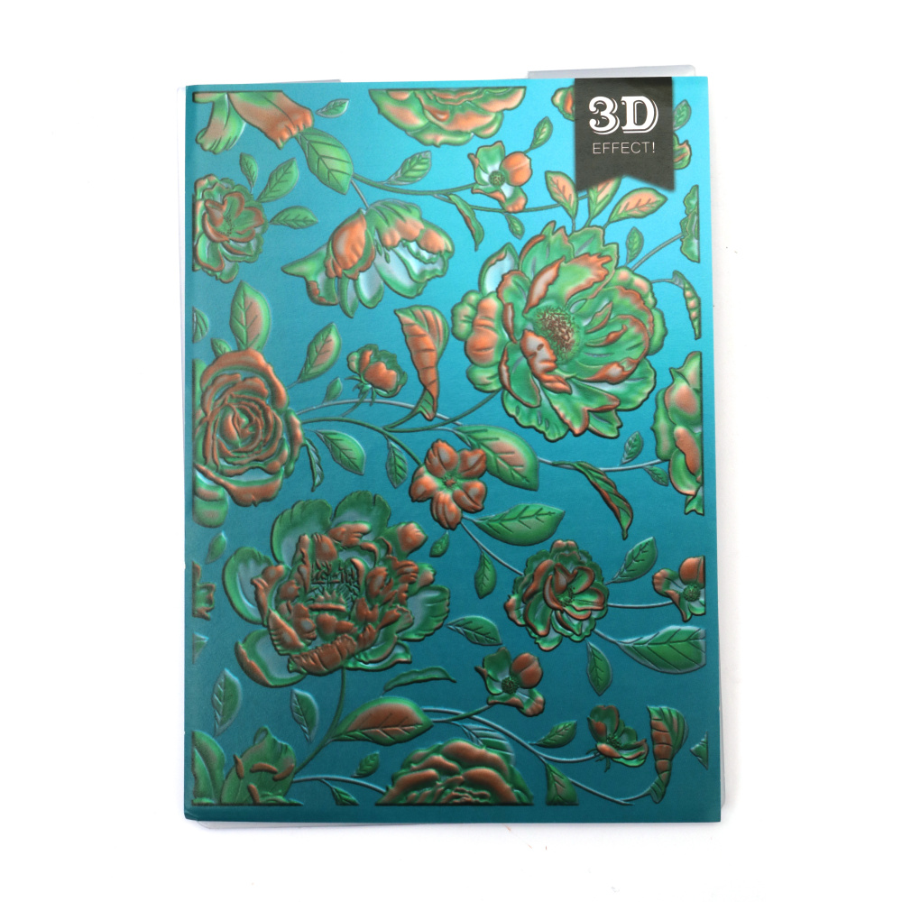 Τρισδιάστατος μήτρα ανάγλυφης εκτύπωσης (embossing) art and craft τριαντάφυλλα 12,5x17,5 εκ.