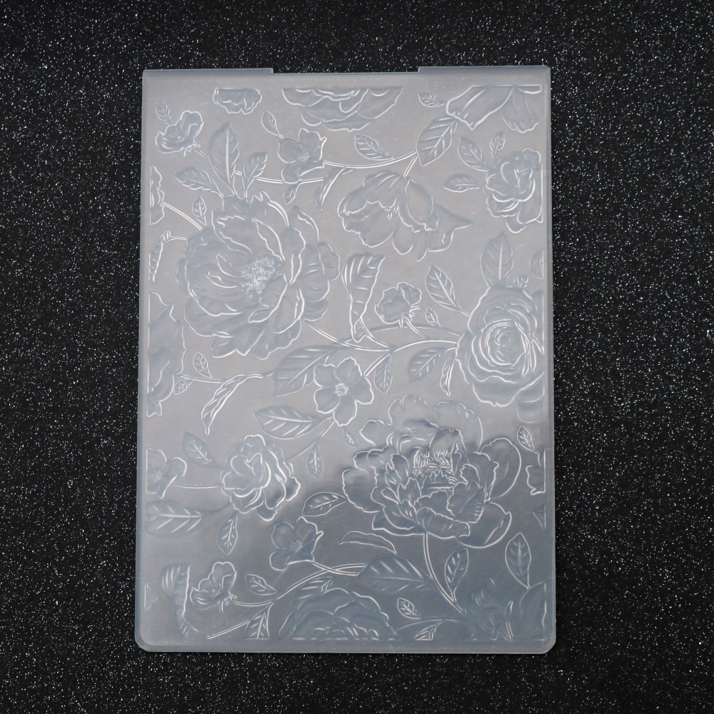 Τρισδιάστατος μήτρα ανάγλυφης εκτύπωσης (embossing) art and craft τριαντάφυλλα 12,5x17,5 εκ.