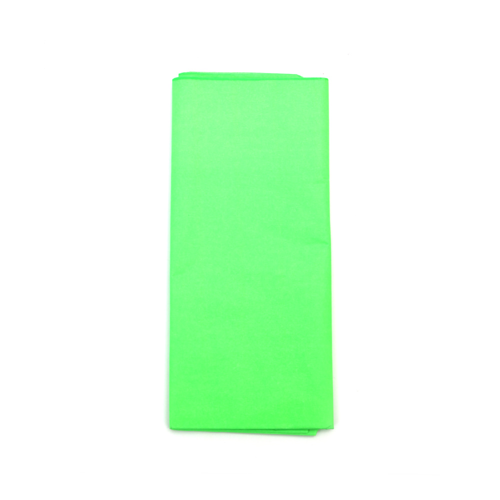 Neon Green Tissue Paper, 50x65 cm - 10 Sheets