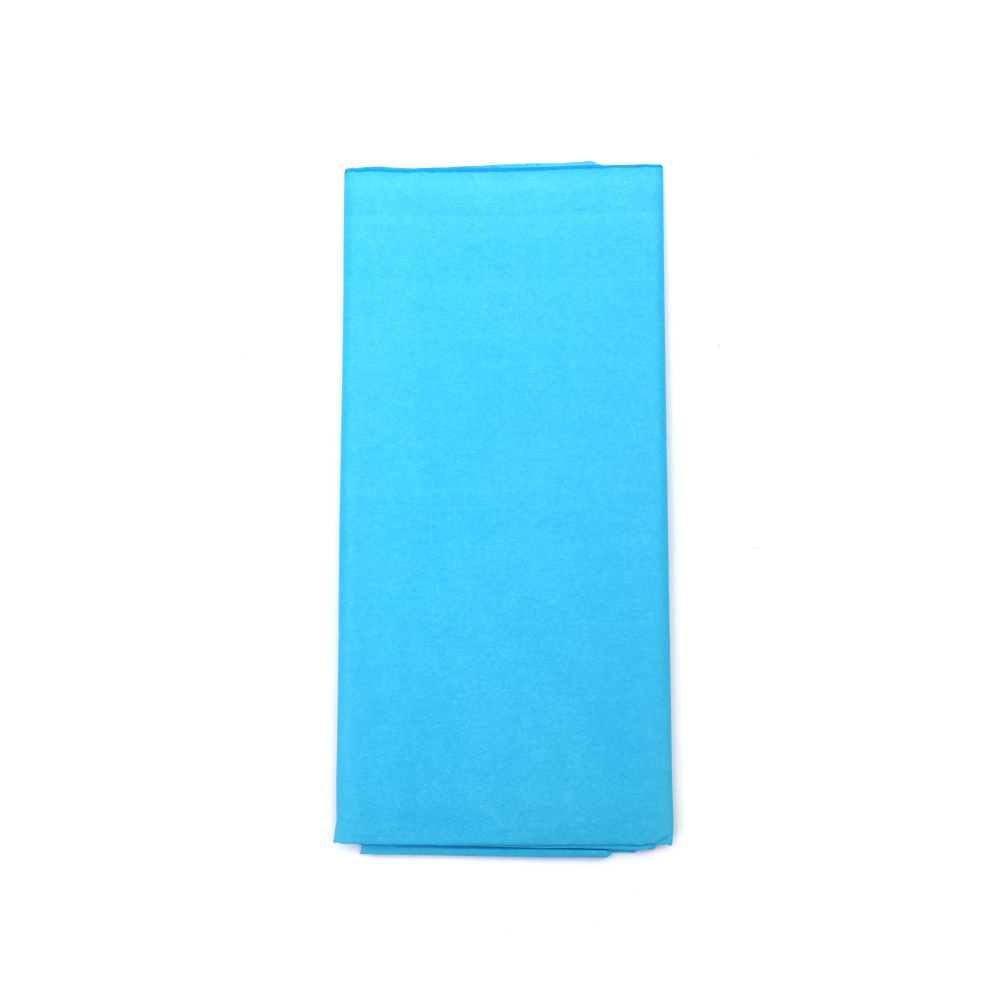 Tissue paper, 50x65 cm, neon blue - 10 sheets
