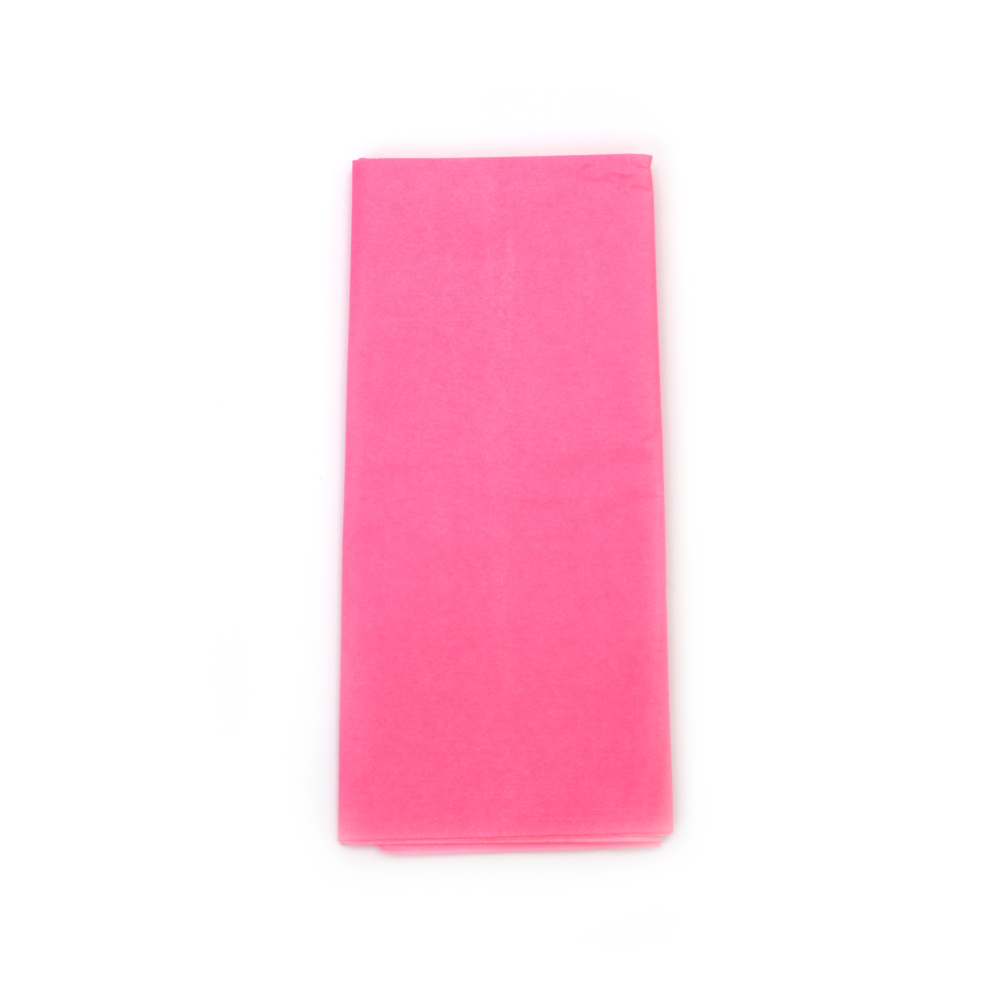 Tissue paper, 50x65 cm, neon pink - 10 sheets