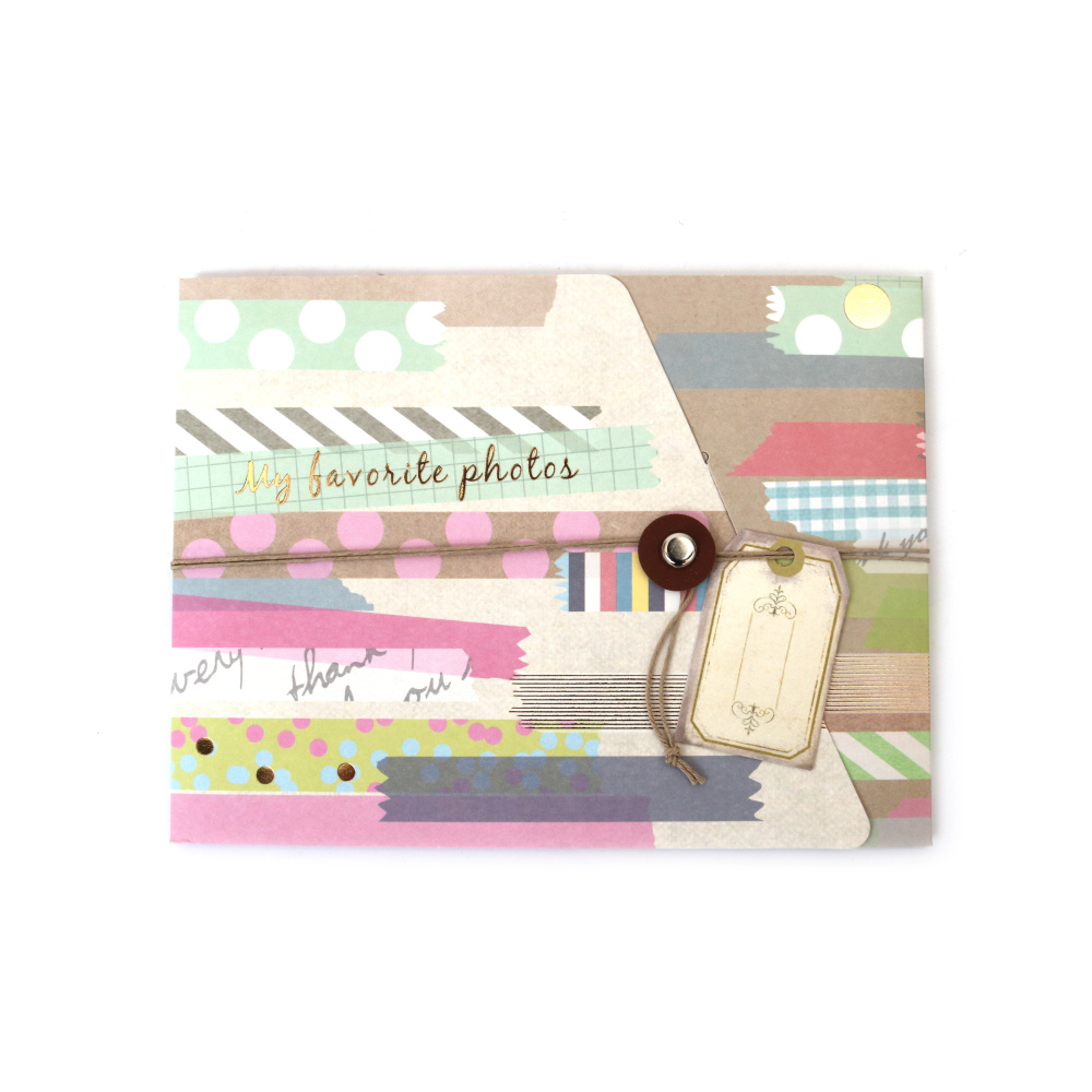 Album di auguri per scrapbooking “Thank You“, 15,9 x 11,9 cm, con 8 fogli 13,7 x 11,2 cm