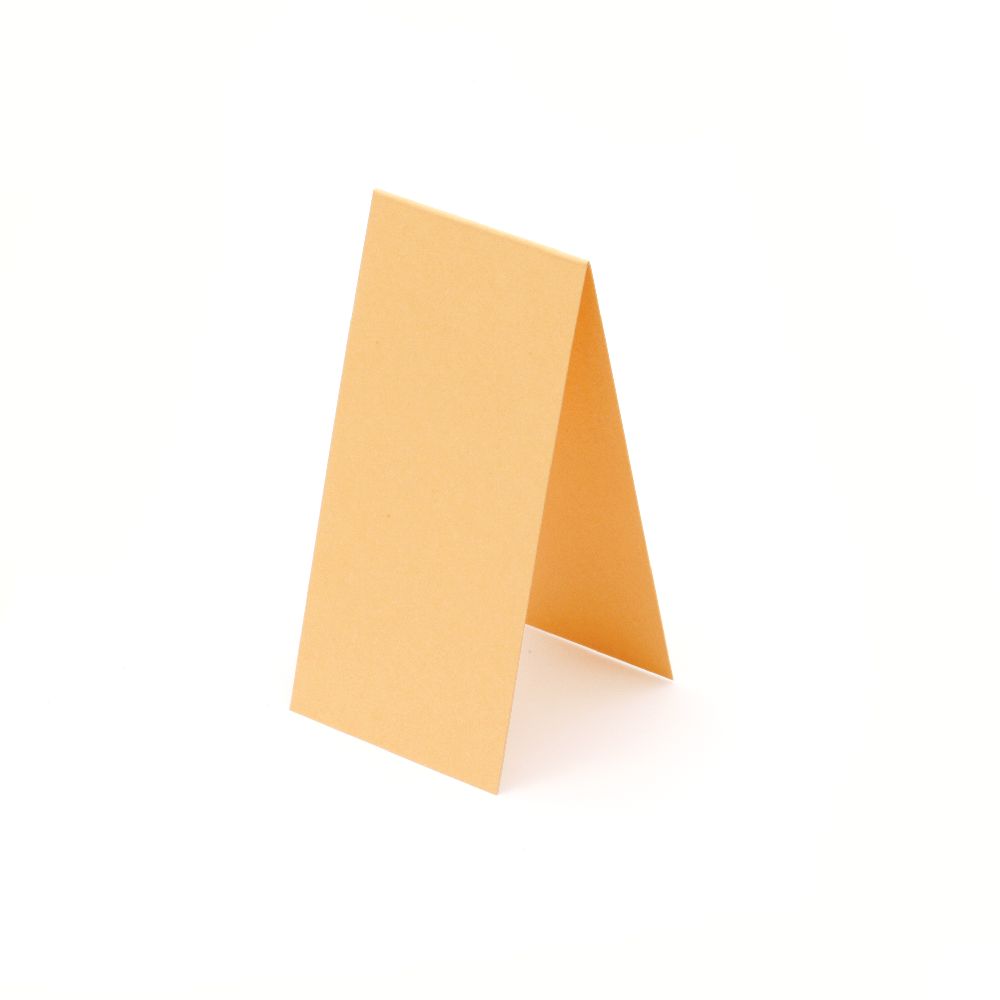 Основа за картичка 5x10 см хоризонтална цвят оранжев -10 броя