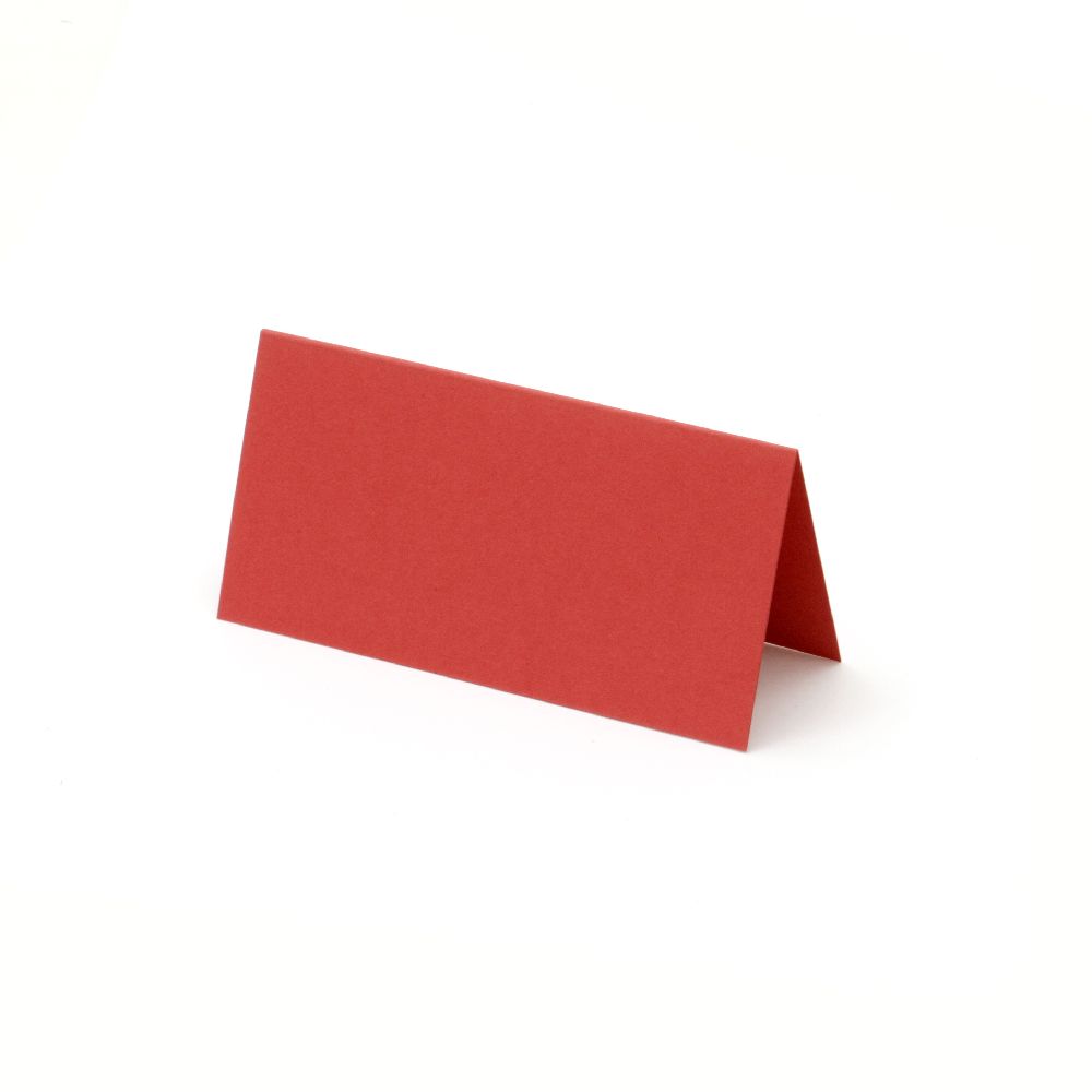 Основа за картичка 5x10 см вертикална цвят червен -10 броя