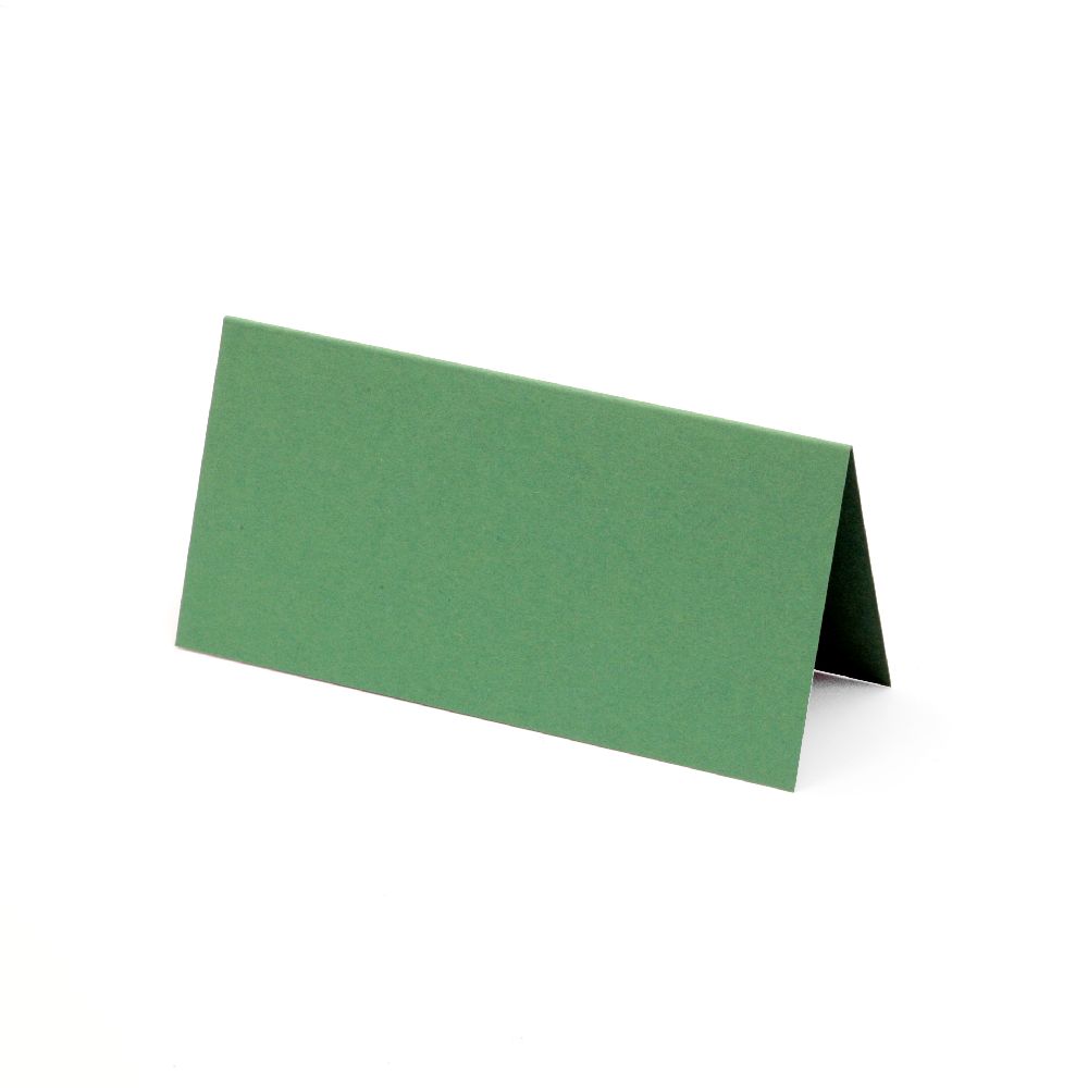 DIY Scrapbooking Card 5x10 cm vertical color green -10 pieces