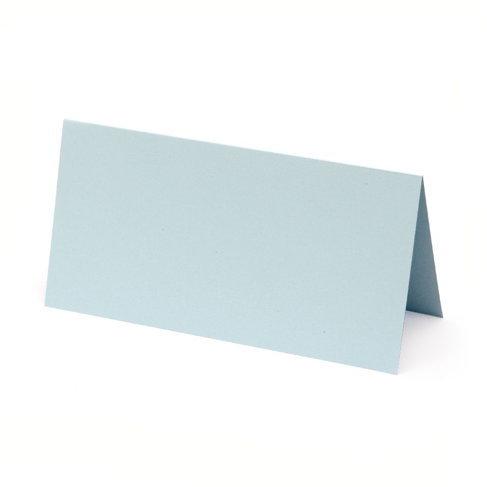 Основа за картичка 10x20 см вертикална цвят син светло -10 броя