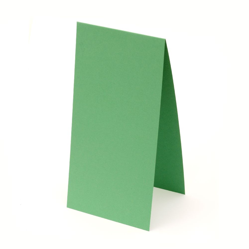 DIY Scrapbooking Card 10x20 cm horizontal color green -10 pieces