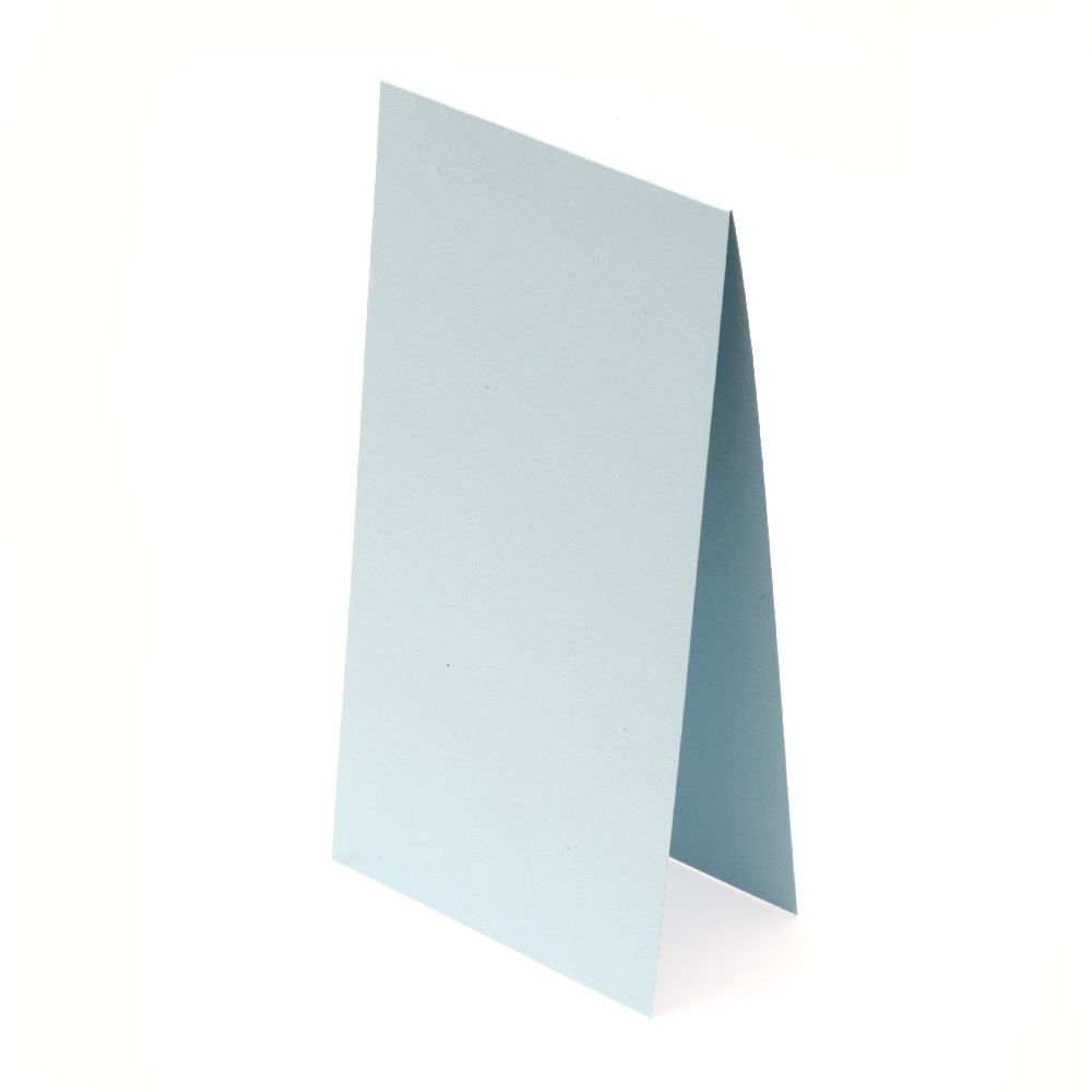 DIY Scrapbooking Card 10x20 cm horizontal color blue light -10 pieces