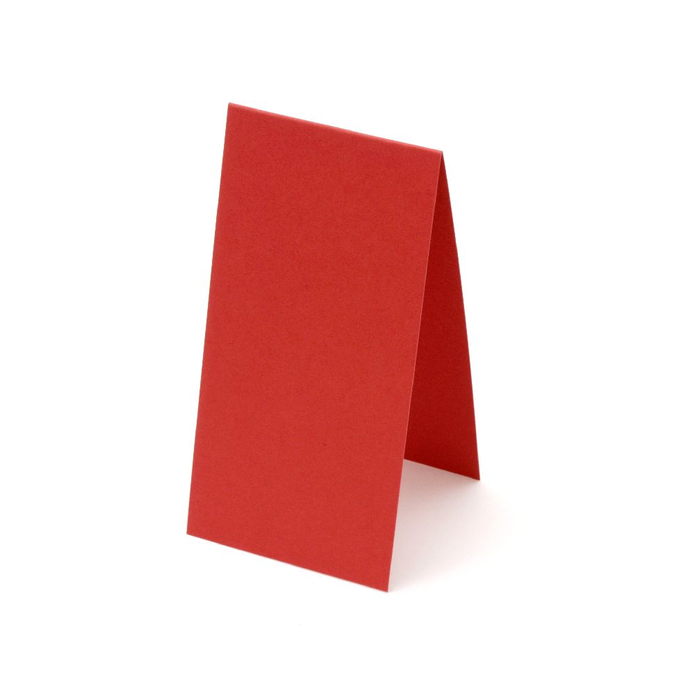 Основа за картичка 5x10 см хоризонтална цвят червен 10 броя