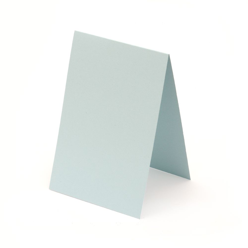 Основа за картичка 10x15 см хоризонтална цвят син светло -10 броя
