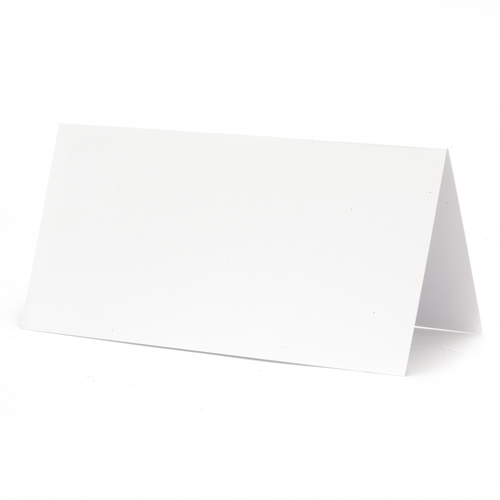 Основа за картичка 10x20 см вертикална цвят бял -10 броя