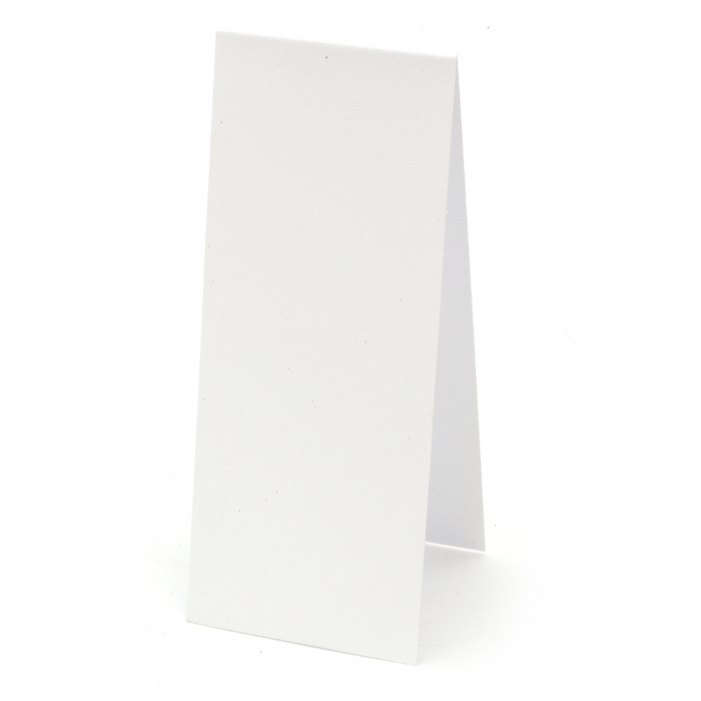 Основа за картичка 10x20 см хоризонтална цвят бял -10 броя