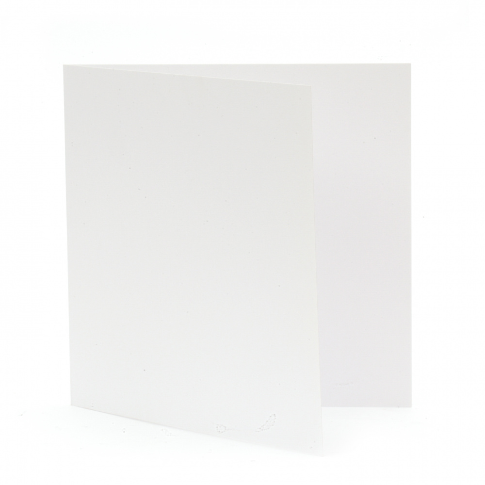 Основа за картичка 15x15 см цвят бял -10 броя