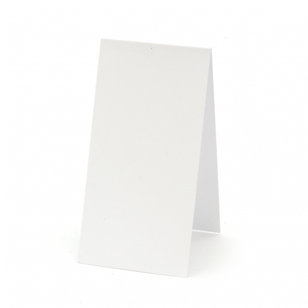 Baza card 5x10 cm orizontala culoare alb -10 bucati