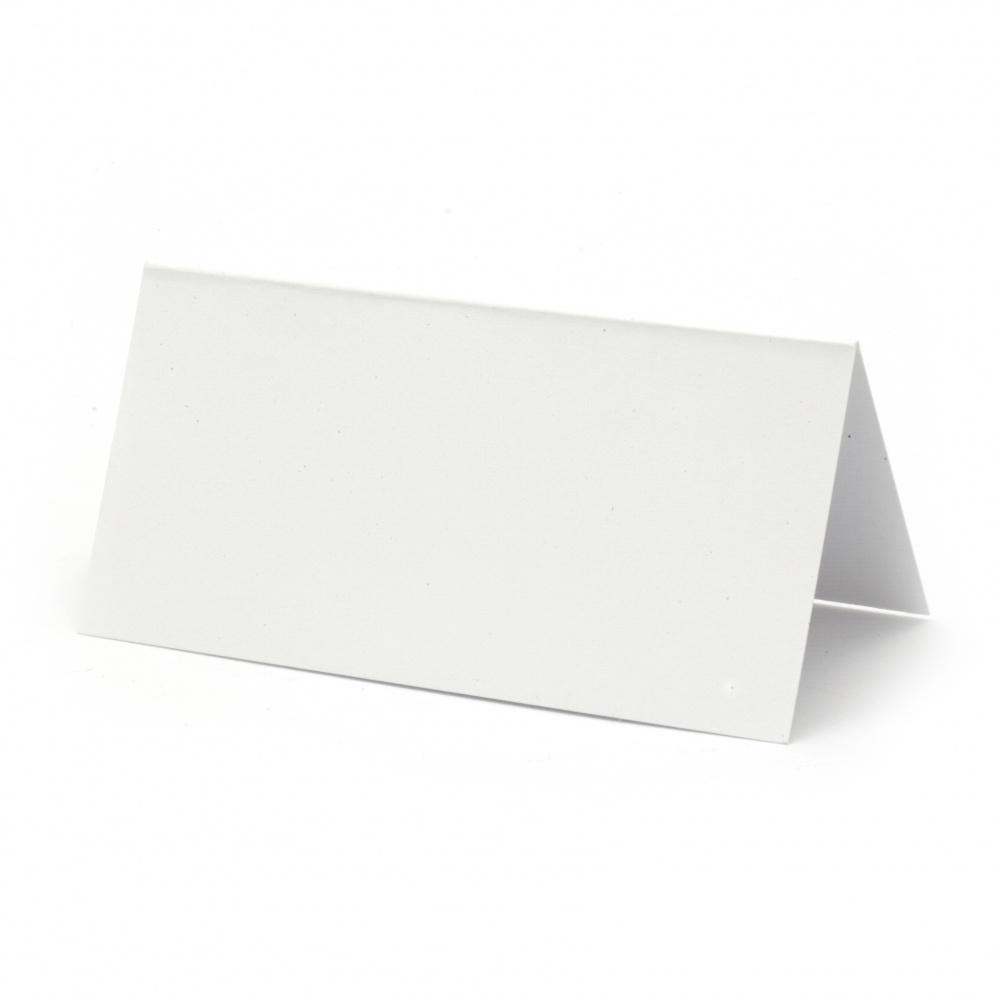 Κάρτα  5x10 cm χρώμα λευκό -10 τεμάχια