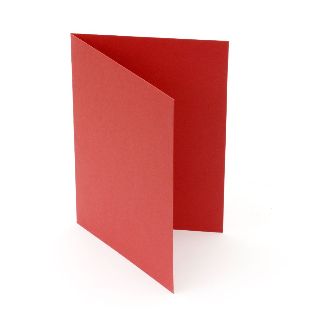 Основа за картичка 10x15 см вертикална цвят червен 10 броя