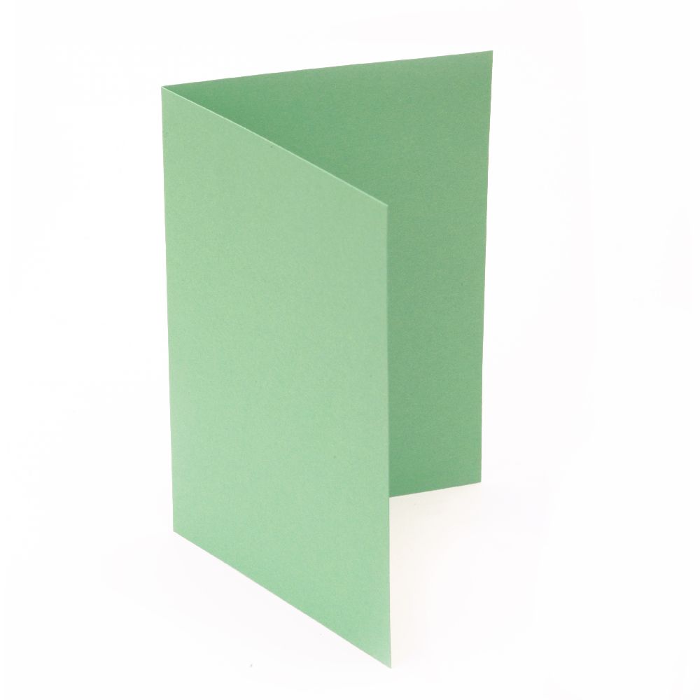 Card base 10x15 cm vertical color green 10 pieces