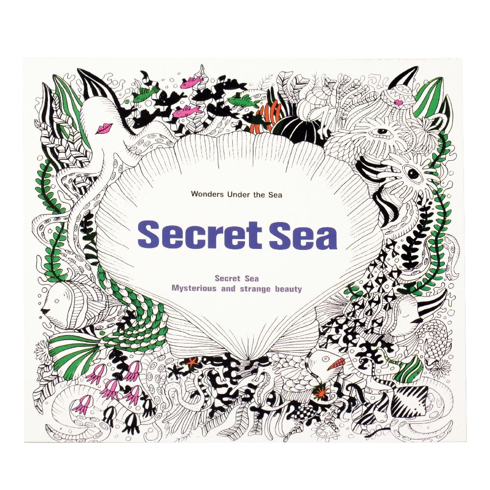 Carte de colorat anti-stres 24x24,5 cm 24 de pagini - Marea secretă