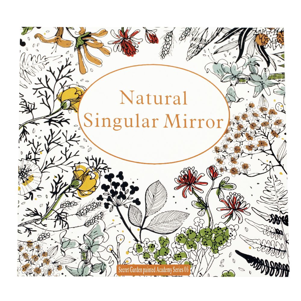 Βιβλίο ζωγραφικής Anti-stress 24x24,5 cm 24 σελίδων - Natural Singular Mirror