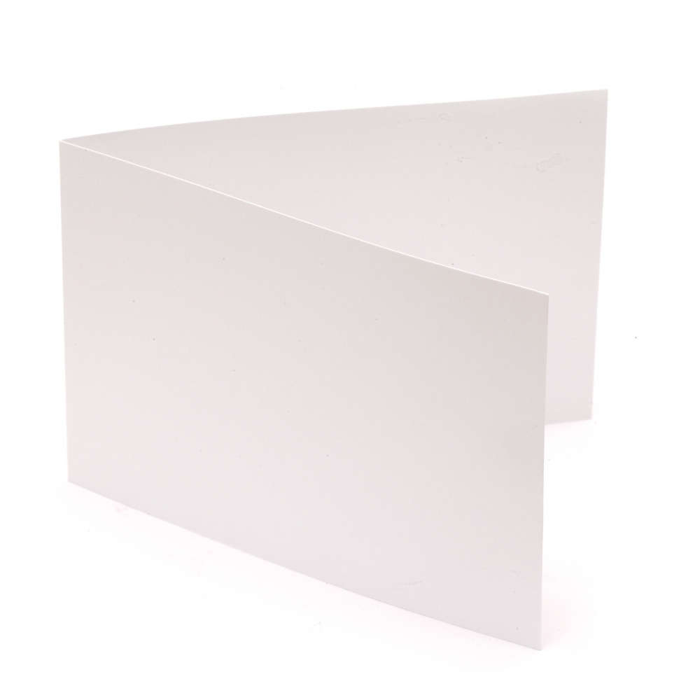 Основа за картичка 10x15 см хоризонтална цвят бял -10 броя