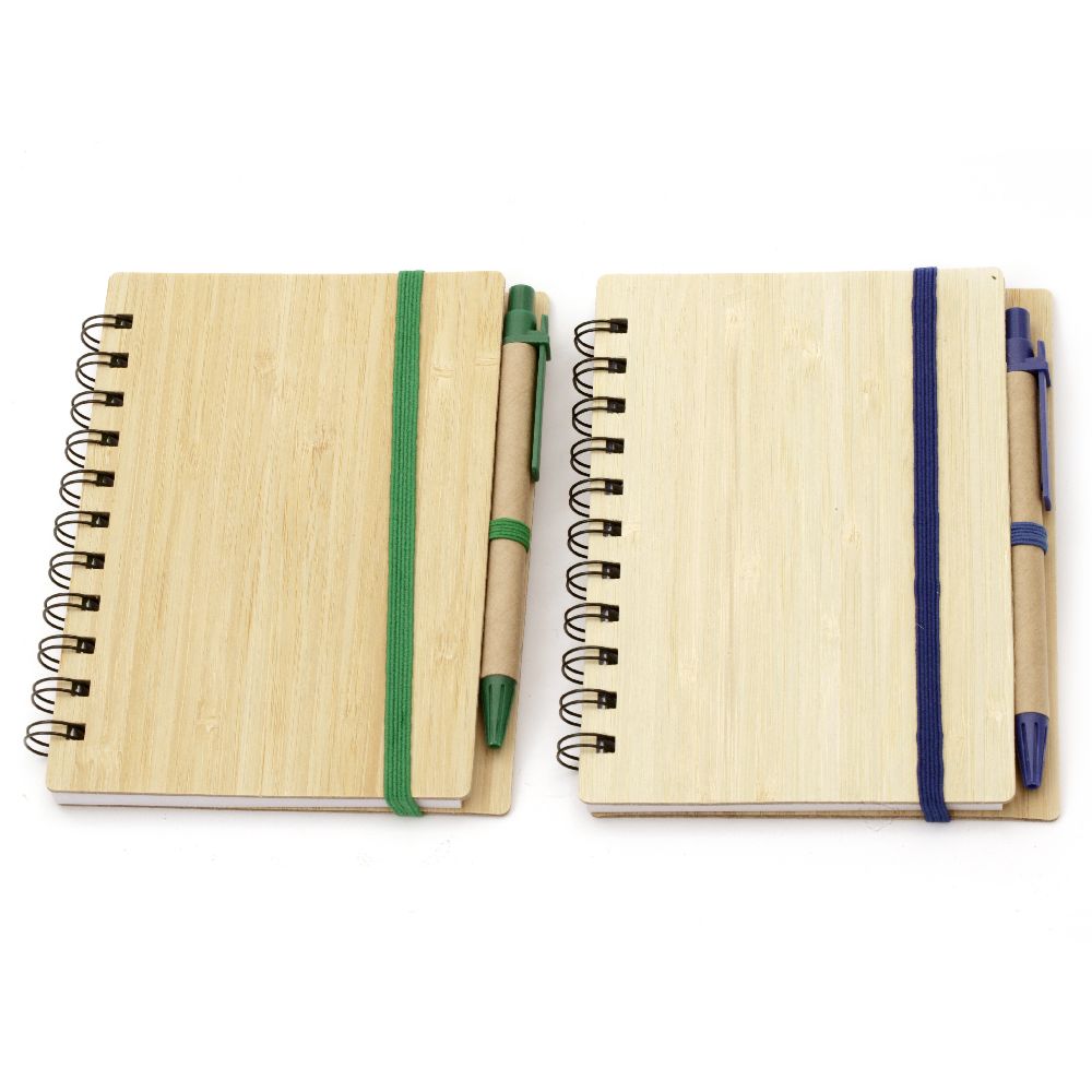 Notebook EKO Friendly Hard Cover, Pen, Spiral 70 sheets 12.5x15.7 cm