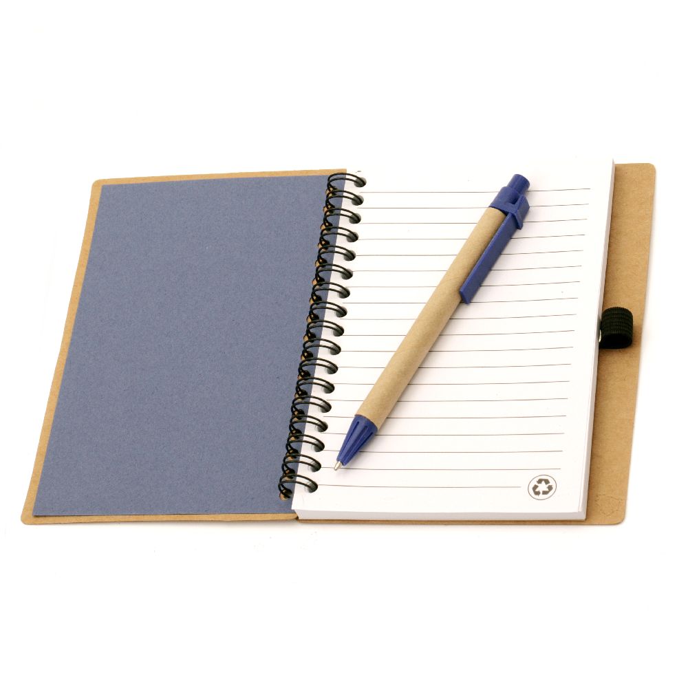 Notebook EKO Friendly Soft Cover, Pen, Spiral 70 sheets 12.5x15.7 cm