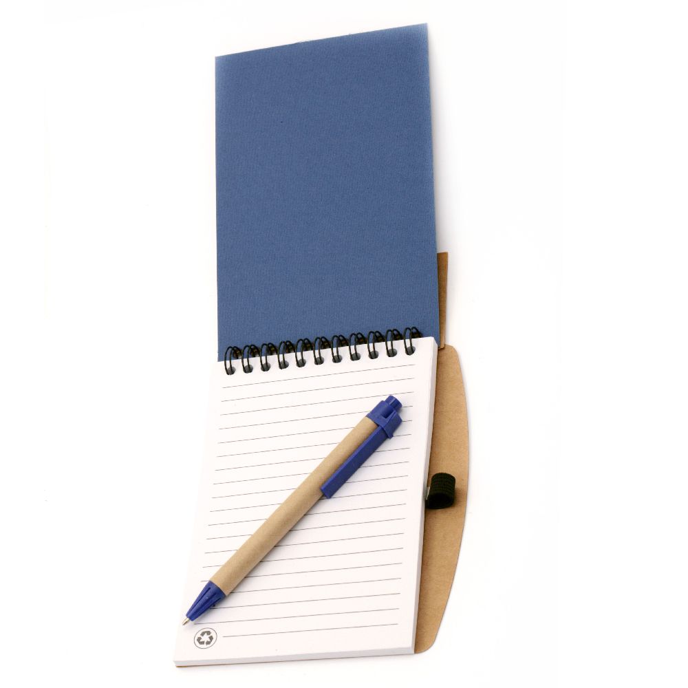 Notebook EKO Friendly Soft Cover, Pen, Spiral 70 sheets 12.2x16 cm