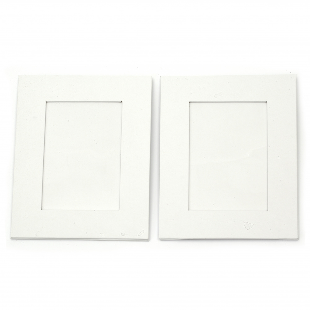 Rectangular Cardboard Frame, 16.6x21.6 cm, FOLIA, White - 2 pieces