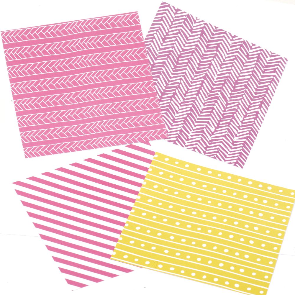 Χαρτί scrapbooking 6 ιντσών (15,2 x 15,2 cm) μονής όψης 100 g / m2 MIX -1 φύλλο
