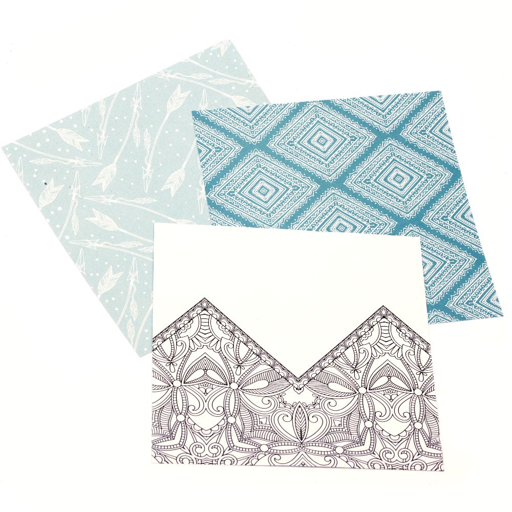 Χαρτί scrapbooking 6 ιντσών (15,2 x 15,2 cm) μονής όψης 100 g/m2 MIX - 1 φύλλο