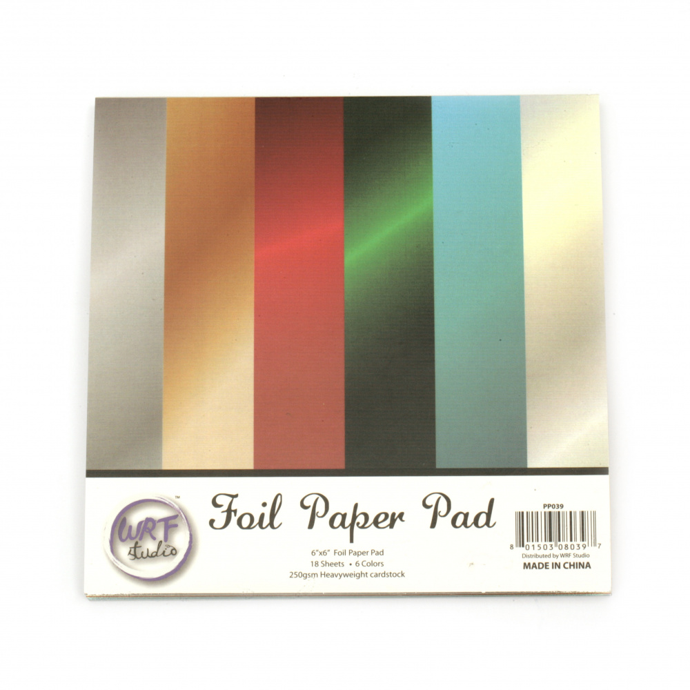 Σετ Foil Paper 6 ιντσών (15,2x15,2 cm) 250 g 6 χρώματα -18 φύλλα