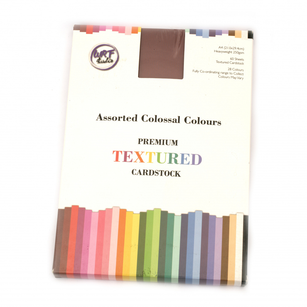 Χαρτόνι 250 g / m2 διπλής όψης A4 (21x 29,7 cm) Mixed Colour 28 χρώματα -28 τεμάχια
