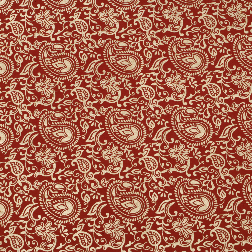 Designer Paper made in India, 120gsm, for scrapbooking, art and craft, size: 56x76 cm, Gold and Red colors, HP07