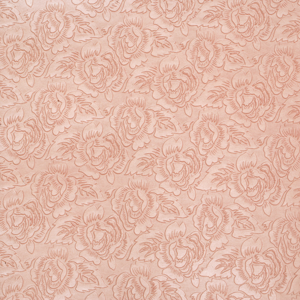 Hârtie indiană de designer 120 g pentru scrapbooking, artă și kraft  56x76 cm EMBOS Rose Pink Roses HP54