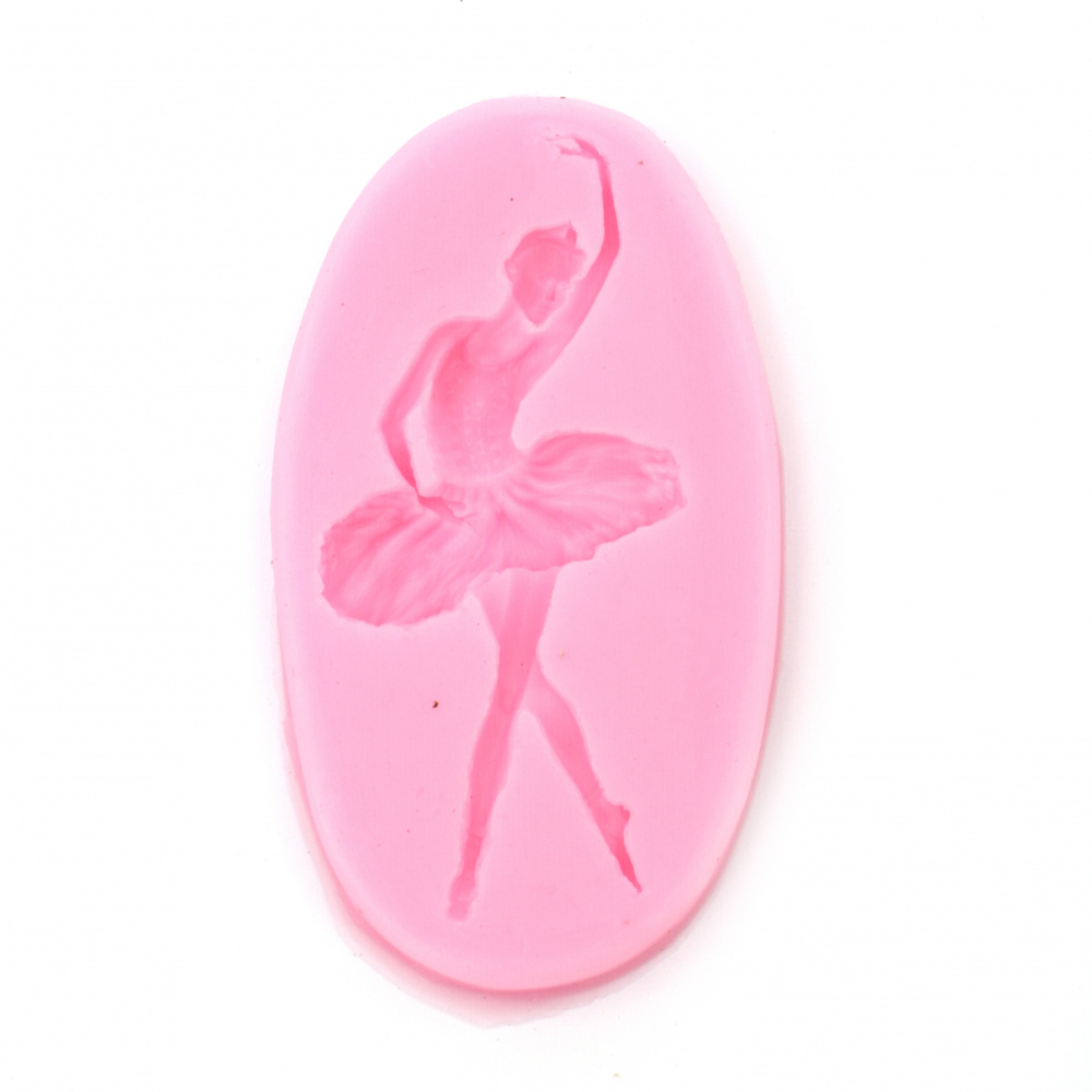 Silicone mold /shape/ 85x85x10 mm ballerina for DIY crafts