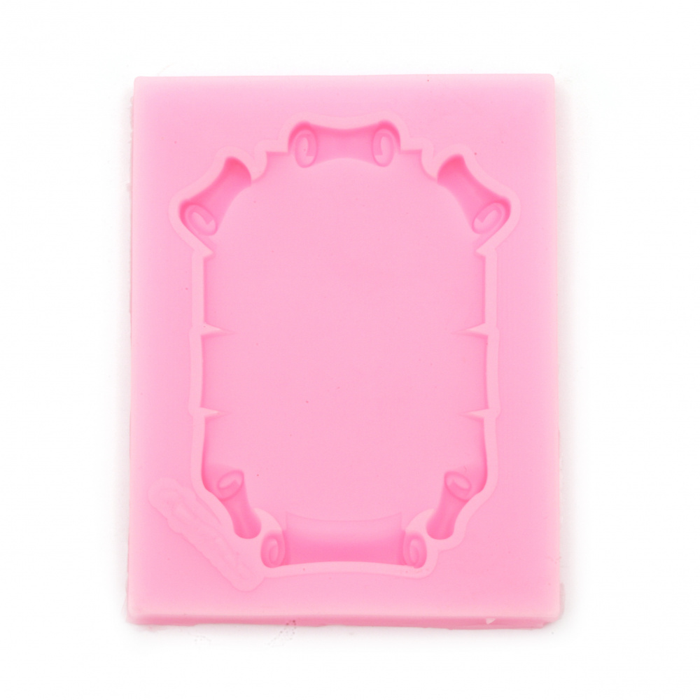 Silicone mold /shape/ 78x87x12 mm plate - papyrus