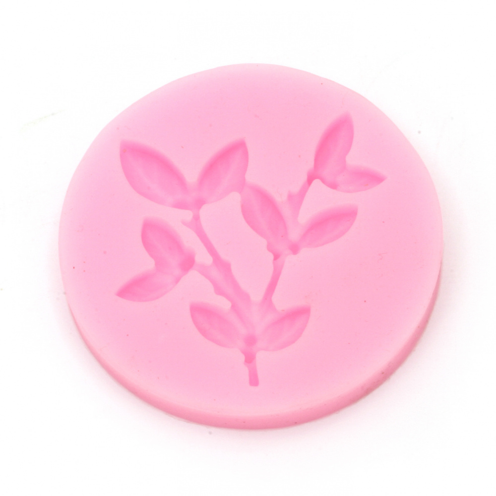 Silicone mold /shape/ 55x55x10 mm twig shape for polymer clay crafts