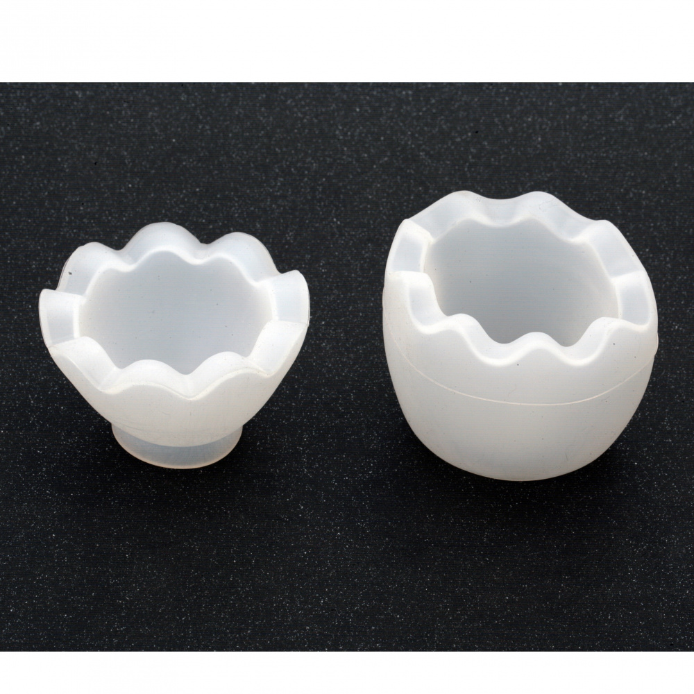 Silicone Mold / Form / 67x41 mm and 67x56 mm, Two Parts, Egg