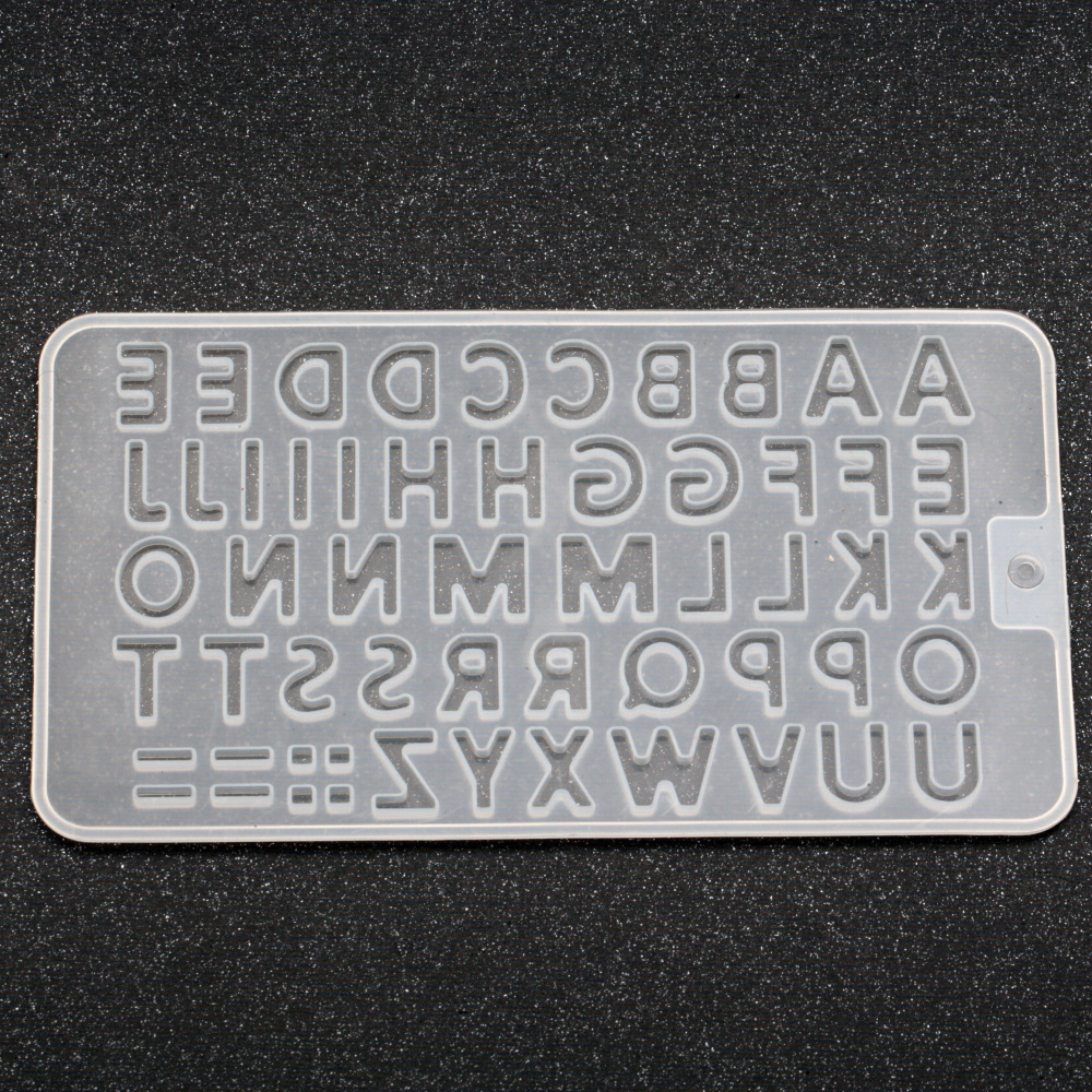 Silicone Mold / Form / 114x210x4 mm, Alphabet