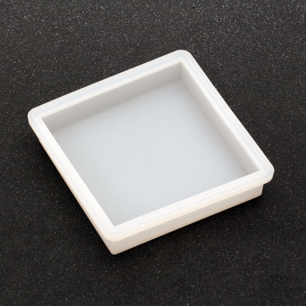 LARGE Square-shaped Silicone Mold / 11.5x11.5x2.5 cm, Finished Size: 10x10x2 cm 