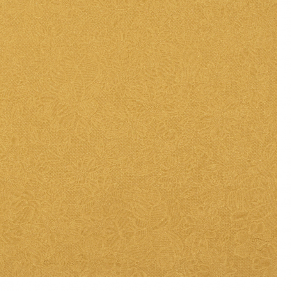 Картон перлен двустранен релефен с цветя 260 гр/м2 А4 (21x 29.7 см) цвят каки -1 брой